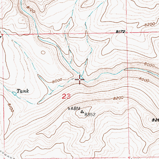 Topographic Map of Pothole Creek, UT