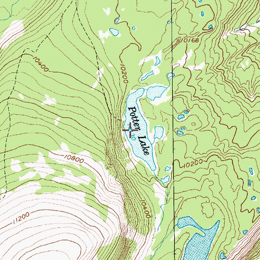 Topographic Map of Potter Lake, UT