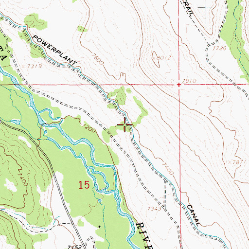 Topographic Map of Powerplant Canal, UT