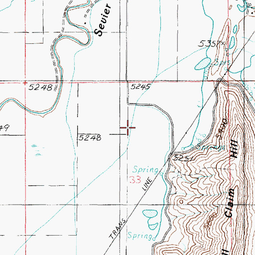 Topographic Map of Prattsville Canal, UT