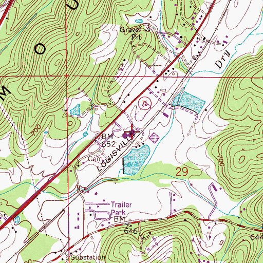 Topographic Map of Pinson Valley High School, AL