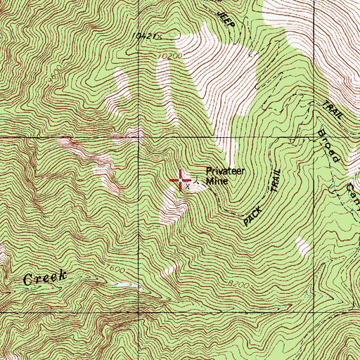 Topographic Map of Privateer Mine, UT