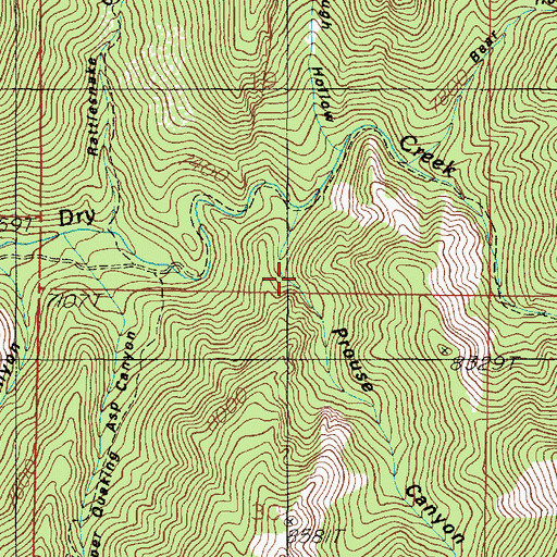 Topographic Map of Prouse Canyon, UT