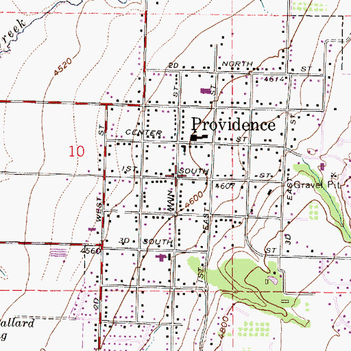 Topographic Map of Providence, UT