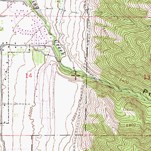 Topographic Map of Providence Canyon, UT
