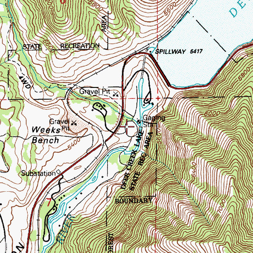 Topographic Map of Provo Deer Creek, UT