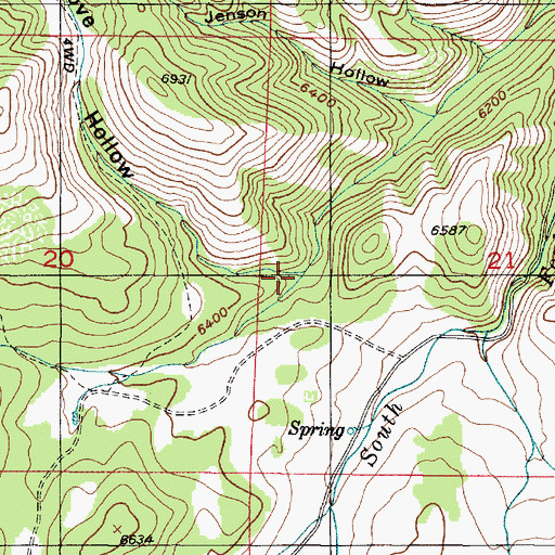 Topographic Map of Public Grove Hollow, UT