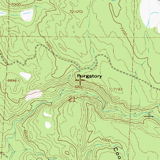 Topographic Map of Purgatory, UT