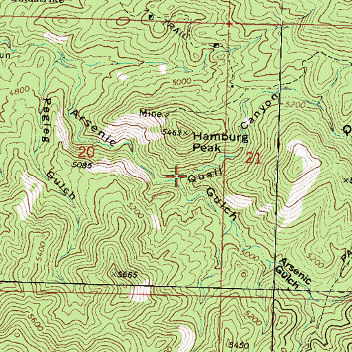 Topographic Map of Quail Canyon, UT