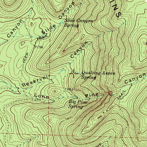 Topographic Map of Quaking Aspen Spring, UT