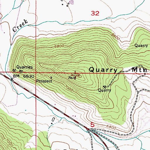 Topographic Map of Quarry Mountain, UT
