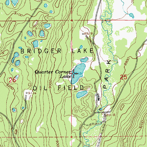 Topographic Map of Quarter Corner Lake, UT
