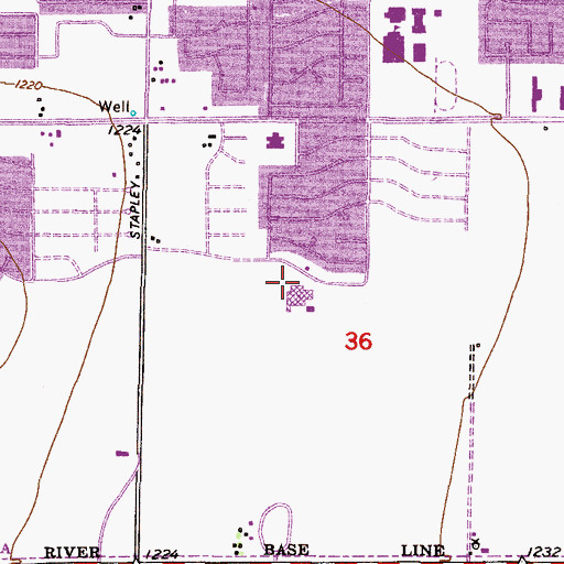 Topographic Map of Emerald Acres Number Two Subdivision Water Retention Basin, AZ