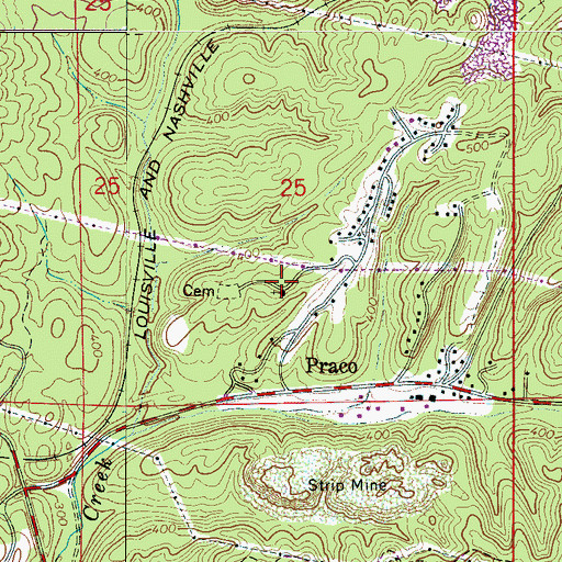 Topographic Map of Pleasant Grove Church, AL