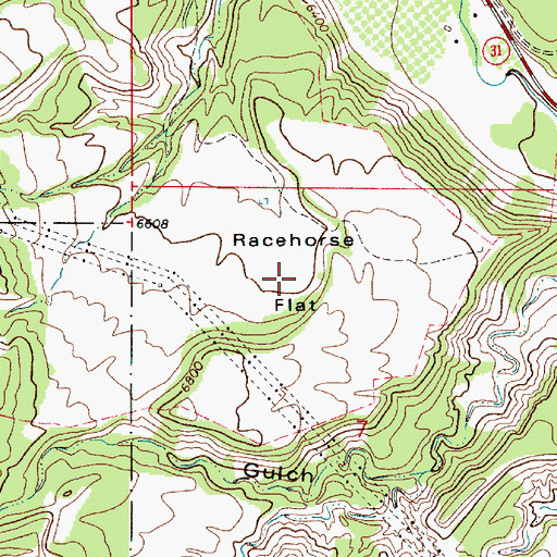 Topographic Map of Racehorse Flat, UT