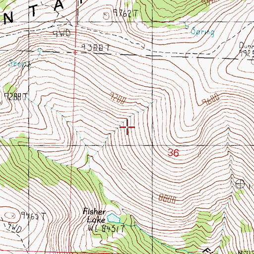 Topographic Map of Raft River Mountains, UT