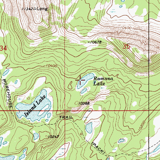 Topographic Map of Ramona Lake, UT