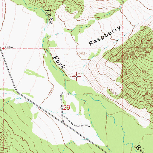 Topographic Map of Raspberry Draw, UT