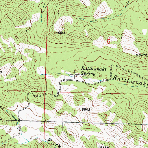 Topographic Map of Rattlesnake Spring, UT
