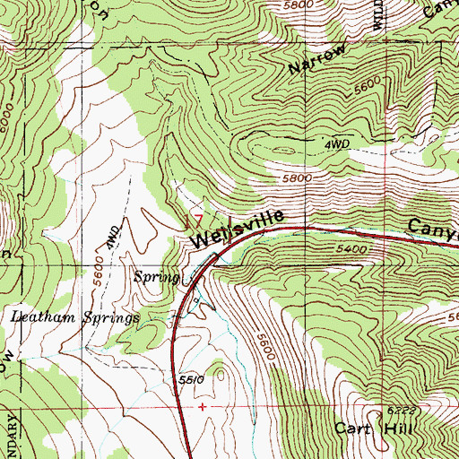 Topographic Map of Rattlesnake Canyon, UT