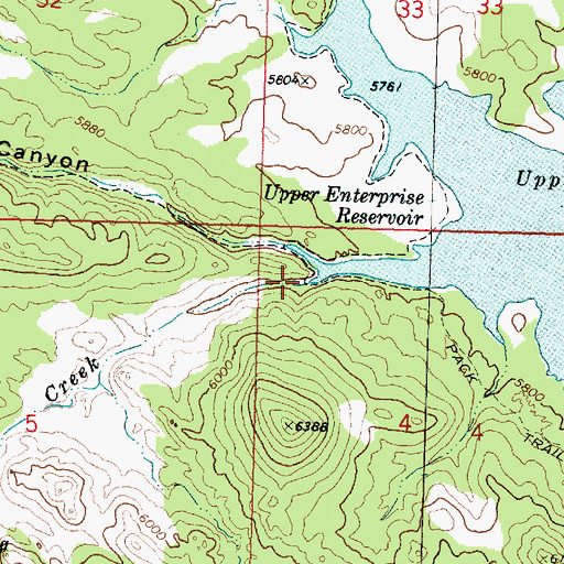 Topographic Map of Rattlesnake Creek, UT
