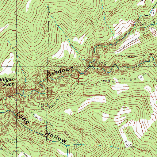 Topographic Map of Rattlesnake Creek, UT