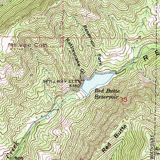 Topographic Map of Rattlesnake Gulch, UT