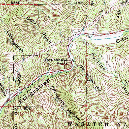 Topographic Map of Rattlesnake Point, UT