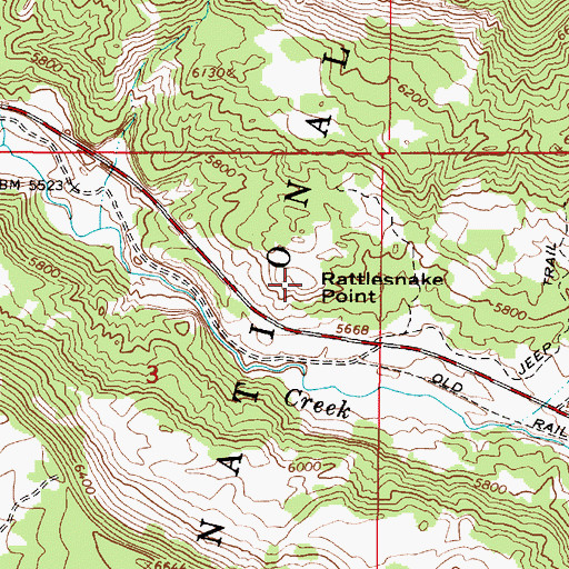 Topographic Map of Rattlesnake Point, UT