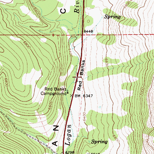 Topographic Map of Red Banks, UT