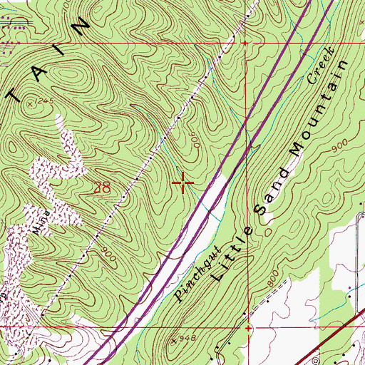 Topographic Map of Poplar Spring Hollow, AL
