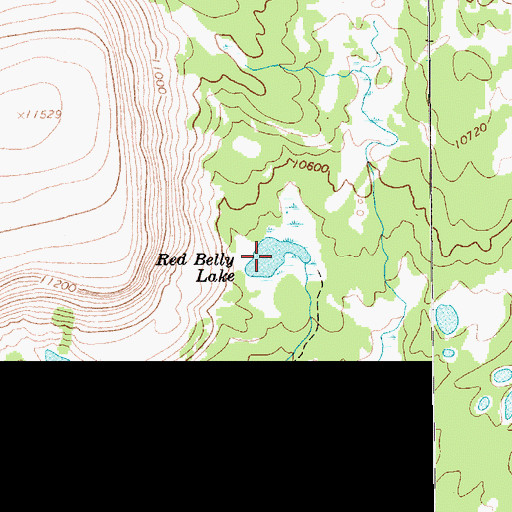Topographic Map of Red Belly Lake, UT