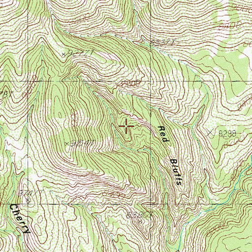 Topographic Map of Red Bluffs, UT