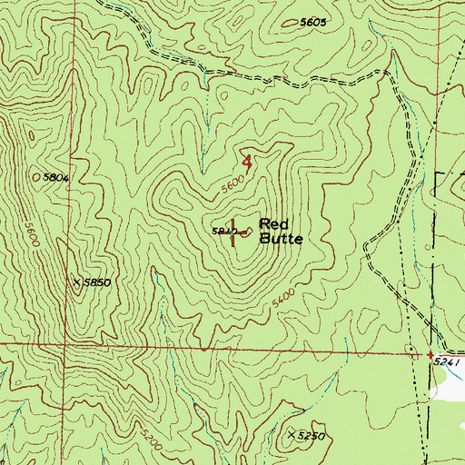 Topographic Map of Red Butte, UT