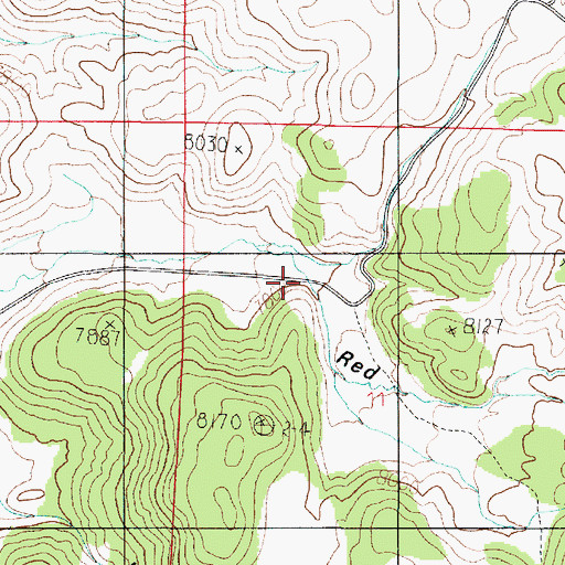 Topographic Map of Red Canyon, UT