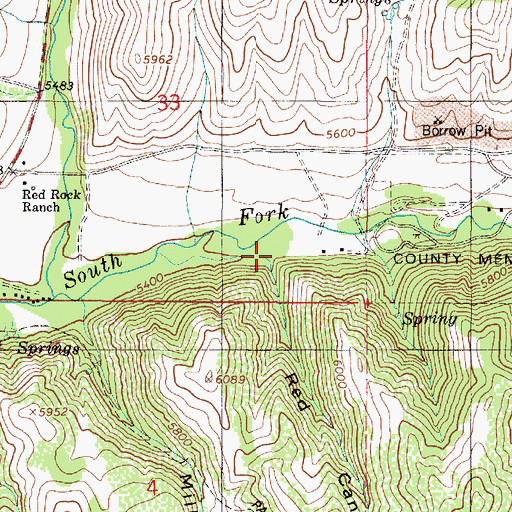 Topographic Map of Red Canyon, UT