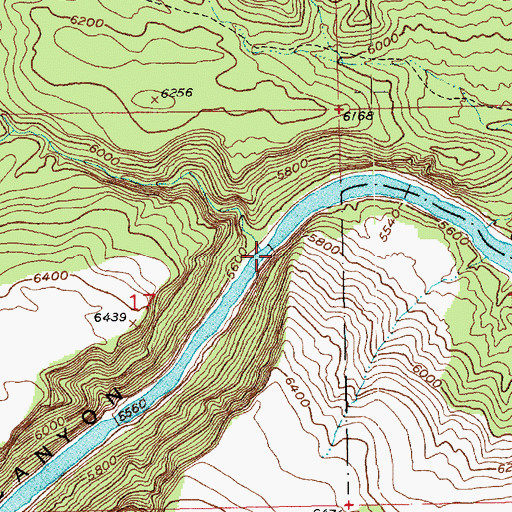 Topographic Map of Red Canyon, UT