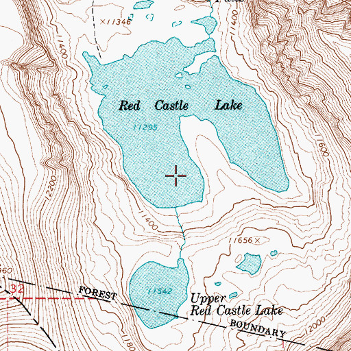 Topographic Map of Red Castle Lake, UT