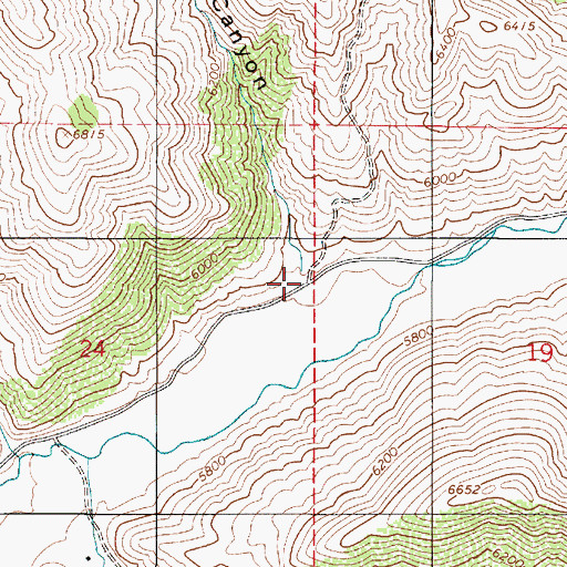 Topographic Map of Red Cedar Canyon, UT