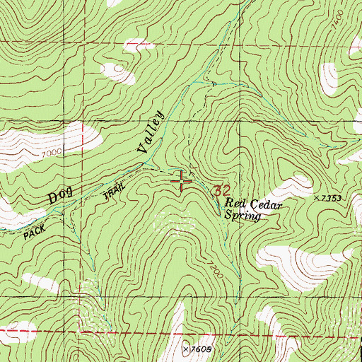 Topographic Map of Red Cedar Spring, UT