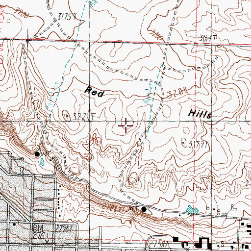 Topographic Map of Red Hills, UT