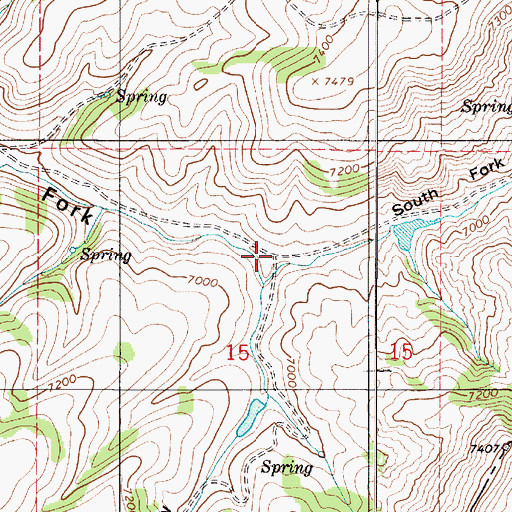 Topographic Map of Willow Hollow, UT