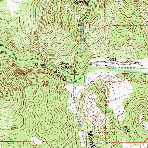 Topographic Map of Red Hollow, UT