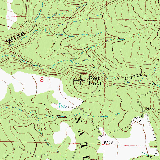 Topographic Map of Red Knoll, UT