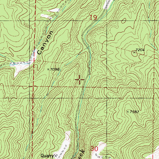 Topographic Map of Red Narrows, UT