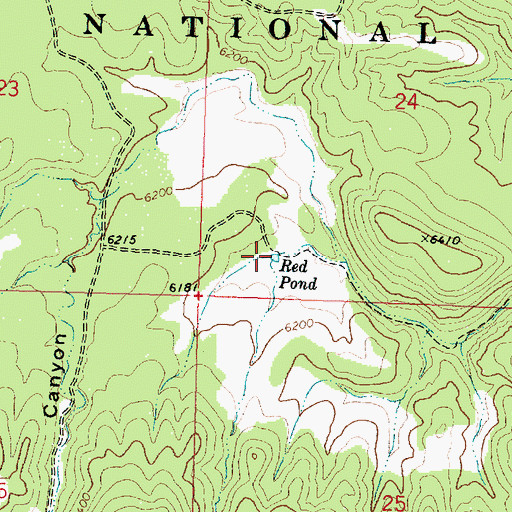 Topographic Map of Red Pond, UT