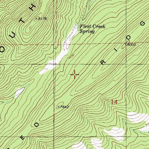Topographic Map of Red Ridge, UT