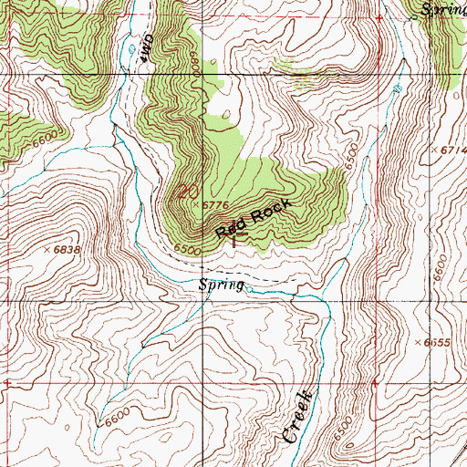 Topographic Map of Red Rock, UT
