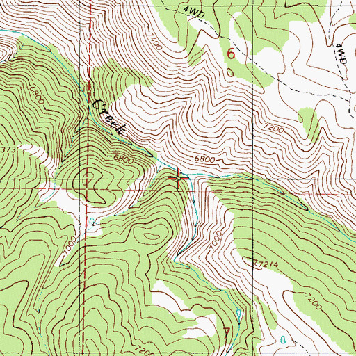 Topographic Map of Red Rock Creek, UT