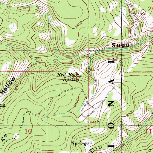 Topographic Map of Red Rock Spring, UT